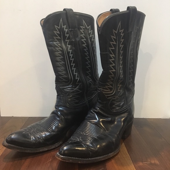 Tony Lama Other - TONY LAMA Black Leather Cowboy Western Boots